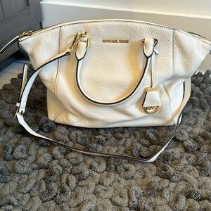 Cream Michael Kors cross body bag